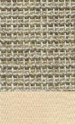 Sisal Salvador hirse 002 tæppe med kantbånd i natur farve 000